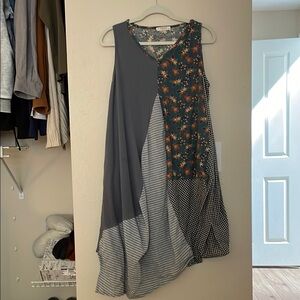 Floral Patchwork Sleeveless Dress